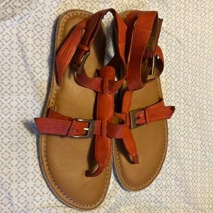 Franco Sarto sandals. Burnt orange. Size 9